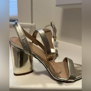 Tory Burch Chrome Block Heels